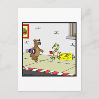 Niet-werkende hond: Dog cartoon Briefkaart