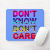 Niet weten, geen T-shirts, Buttonnen, Mokken Muismat (Met muis)