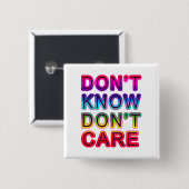 Niet weten, geen T-shirts, Buttonnen, Mokken Vierkante Button 5,1 Cm (Voorkant /achterkant)