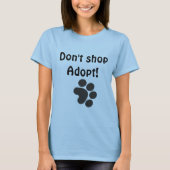 Niet winkelen, Adopt. T-shirt (Voorkant)