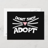 Niet winkelen adopteren briefkaart (Voorkant / Achterkant)