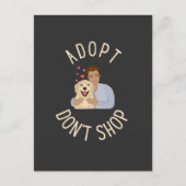 Niet winkelen, adopteren - Dog Adoption Briefkaart (Voorkant)