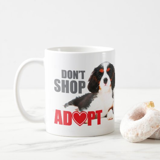 Niet winkelen - adopteren koffiemok (Met donut)