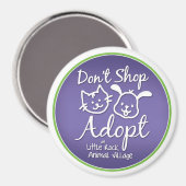 "Niet winkelen, adopteren" magneet (Voorkant / Achterkant)