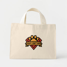 Niet winkelen, adopteren mini tote bag
