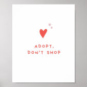 Niet winkelen, adopteren poster (Voorkant)