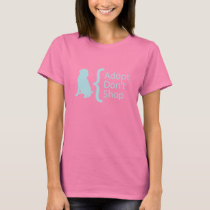 Niet winkelen, adopteren t-shirt