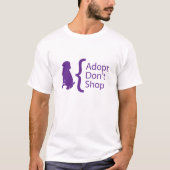 Niet winkelen, adopteren t-shirt (Voorkant)