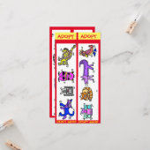 Niet winkelen, dierenredding, Bladwijzer Kaart (Voorkant / Achterkant in situ)