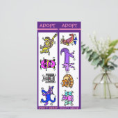 Niet winkelen, dierenredding, Bladwijzer Kaart (Staand voorkant)