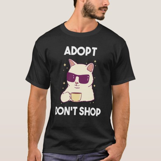 Niet winkelen in katten 2 t-shirt (Voorkant)