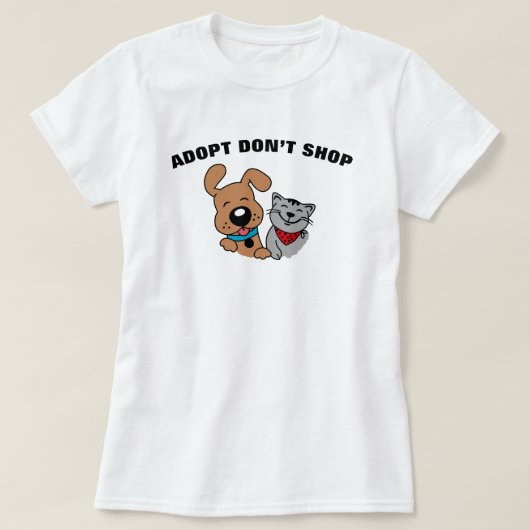 Niet winkelen op T-Shirt (Design voorkant)