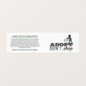 Niet winkelen, Pet Adoption Gedetailleerd Visitekaartje (Buitenkant ongevouwen)