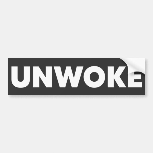 Niet Woke Bumpersticker (Voorkant)