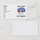 Niet Zany Just Brainy (Brain Anatomy Humor) Visitekaartje (Voorkant / Achterkant)