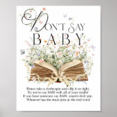 Niet zeggen Baby Nieuw Chapter Book Theme Wildflow Poster (Voorkant)