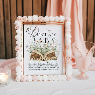 Niet zeggen Baby Nieuw Chapter Book Theme Wildflow Poster