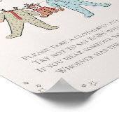 Niet zeggen Baby Winter Baby shower Game Poster (Hoek)