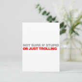 Niet zeker als het stut of enkel het rollen briefkaart (Staand voorkant)