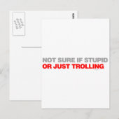 Niet zeker als het stut of enkel het rollen briefkaart (Voorkant / Achterkant)