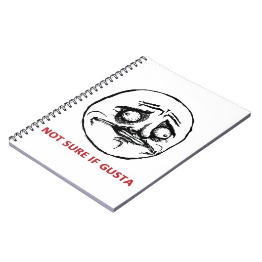 Niet zeker of Gusta - notebook Notitieboek (Linkerzijde)