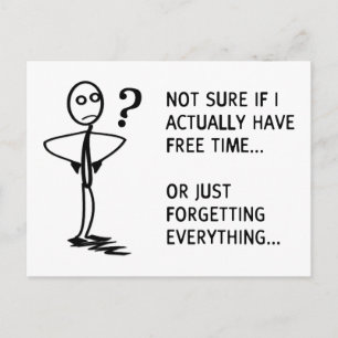 Niet zeker of ik echt vrije tijd heb... briefkaart