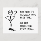 Niet zeker of ik echt vrije tijd heb... briefkaart (Voorkant)