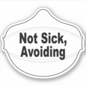 Niet ziek, het vermijden van vinyl sticker (Voorkant)