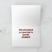 NIET ZIJ **18E TWEEDE DAG** FEESTDAGEN KAART (Binnen)