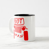 Niet zijn 4x4 #USAPatriotGraphics © Tweekleurige Koffiemok (Voorkant links)