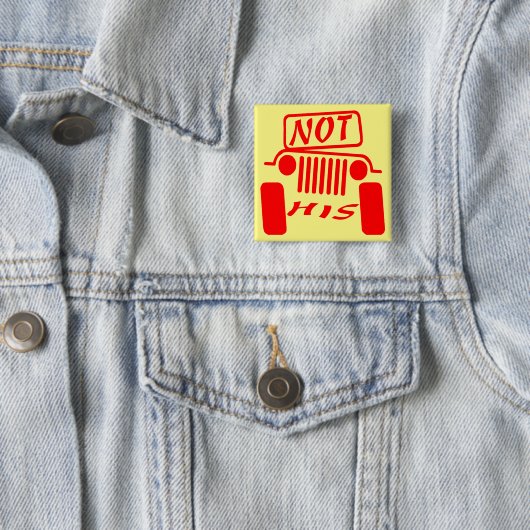 Niet zijn 4x4 #USAPatriotGraphics © Vierkante Button 5,1 Cm (In situ)