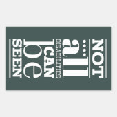 Niet zijn alle Gehandicapten zichtbaar Rechthoekige Sticker (Voorkant)