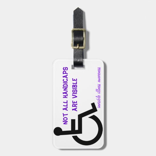 Niet zijn alle Handicaps zichtbaar Bagagelabel (Voorkant verticaal)