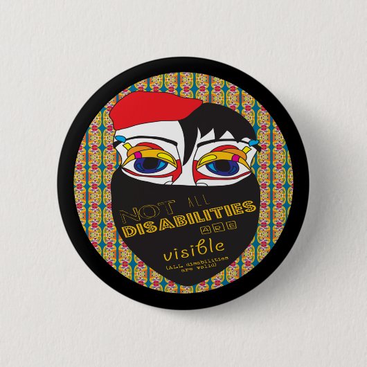 Niet zijn alle handicaps zichtbaar ronde button 5,7 cm (Voorkant)
