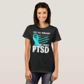 Niet zijn alle wonden zichtbaar PTSD T-shirt (Voorkant volledig)