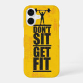 Niet zitten, Fit worden _ iPhone case 16 Hoesje (Achterkant)