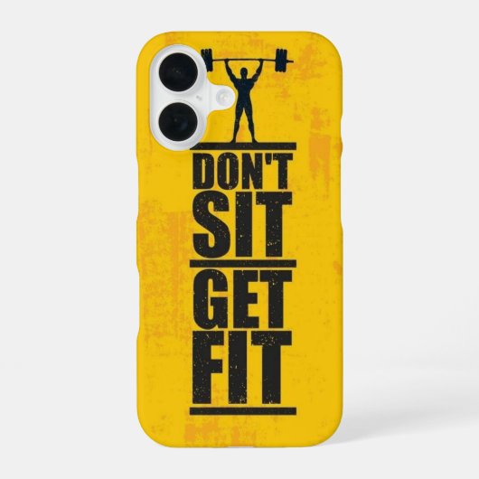 Niet zitten, Fit worden _ iPhone case iPhone 16 Hoesje (Achterkant)