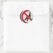 Niet zitten toegestaan ronde sticker (Tas)