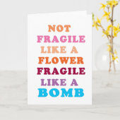 Niet zo breekbaar als een bloem kaart (Gele Bloem)