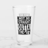 Niet zo direct buiten de Pub 2 Drink Humor Glas (Achterkant)