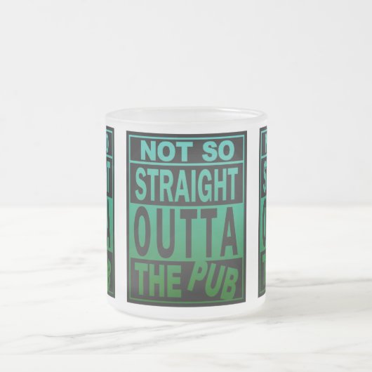 Niet zo direct buiten de Pub Drink Humor Matglas Koffiemok (Center)