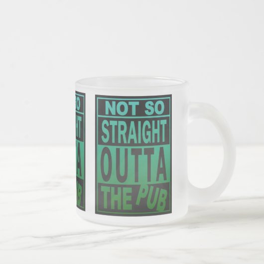 Niet zo direct buiten de Pub Drink Humor Matglas Koffiemok (Rechts)