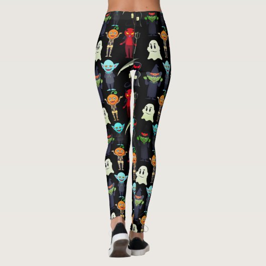 Niet zo eng Monsters Halloween Beste kwaliteit Leggings (Achterkant)