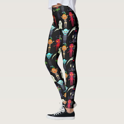 Niet zo eng Monsters Halloween Beste kwaliteit Leggings (Links)