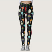 Niet zo eng Monsters Halloween Beste kwaliteit Leggings (Voorkant)