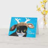 Niet zo feestelijke kat Kaart (Gele Bloem)