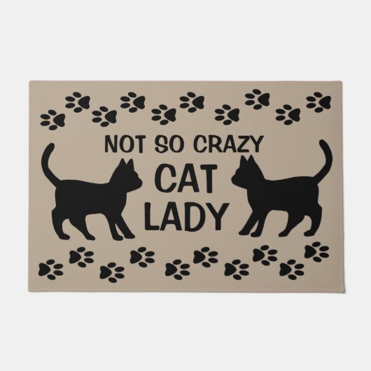 NIET ZO GEK CAT LADY DEUR MAT (Voorkant)