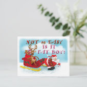 Niet zo gemakkelijk is het Vette Jongen Feestdagenkaart (Staand voorkant)