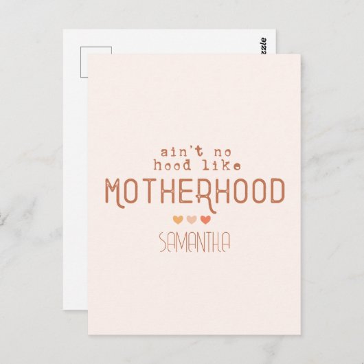 Niet zo goed als moederschap briefkaart (Voorkant / Achterkant)