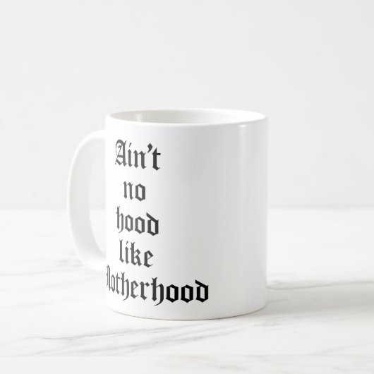 Niet zo goed als moederschap koffiemok (Voorkant links)